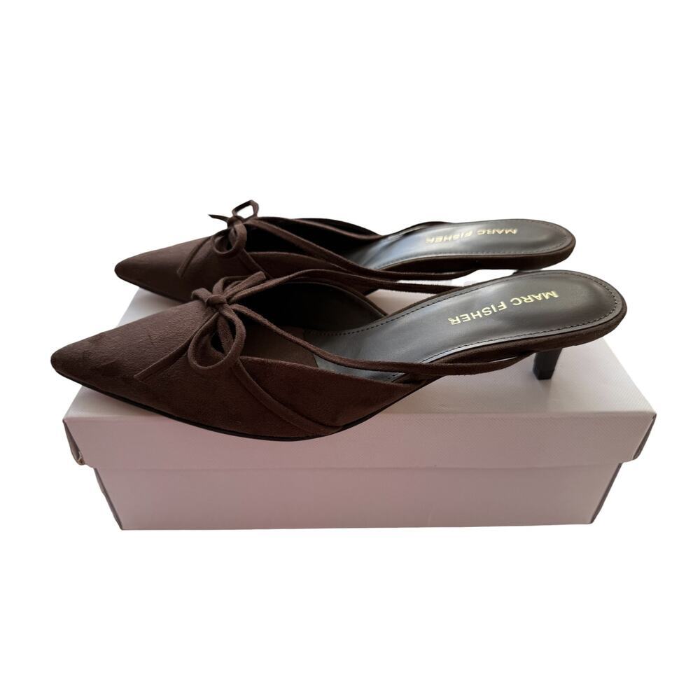 Marc Fisher Women's Dark Brown Florin Kitten Heels Mule Size 7.5M - Picture 6 of 9